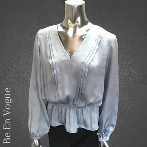 Michael Kors Pleated Long Sleeve Blouse